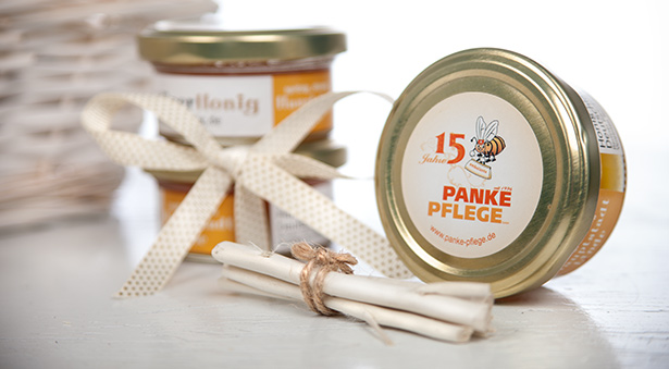 Honig-Etikett für Berliner Honig Panke Pflege
